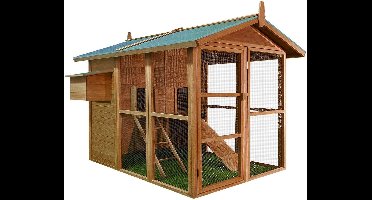 Deuba Kippenhok 191 x 151 x 148 cm, Hout, Bruin