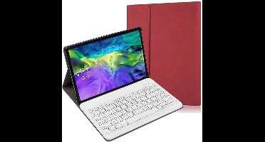 Hoes geschikt voor iPad 2018 met toetsenbord Bordeaux - Hoes geschikt voor iPad 2017 hoes met toetsenbord Smart Keyboard Case Bluetooth Toetsenbord Hoesje - Ntech