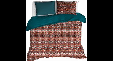 De Witte Lietaer Dekbedovertrek Melchior Brandy Brown - Lits Jumeaux - 240 x 220 cm - Katoen Flanel