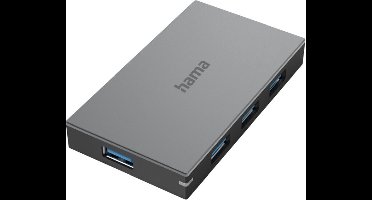 Hama USB 3.0-hub 4 poorten Grijs
