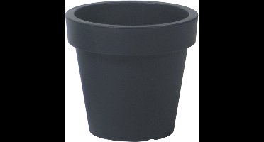 Prosperplast Bloempot Basic - kunststof - antraciet - D16 x H15 cm - buiten/tuin