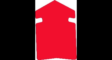 Reclame Kaart Pijl - Prijskaart - Rood - Pak 25 Stuks - Fluo Rood - Karton - Papier