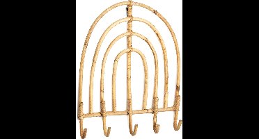 KidsDepot Kapstok Ruby regenboog - Rotan - 5 Haken