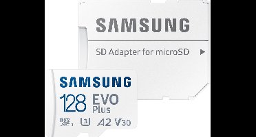 Samsung EVO Plus - Micro SD Kaart - Inclusief SD Adapter - 130 MB/s - 128 GB