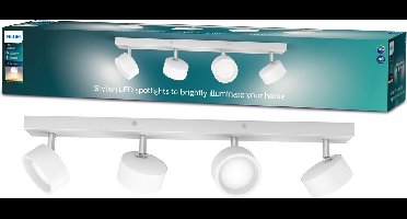 Philips Bracia bar Wit 27K 4x5.5W 27K