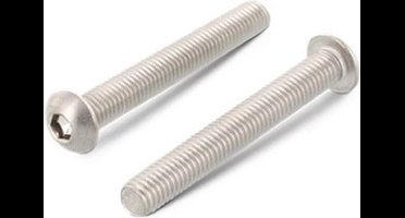 Laagbolkopbout M6 x 16 ISO 7380-1 RVS A2 (200 stuks)