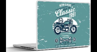 Laptop sticker - 14 inch - Motor - Gereedschap - Retro - 32x5x23x5cm - Laptopstickers - Laptop skin - Cover
