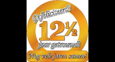 huldeschild 12,5jr getrouwd 50 cm karton goud