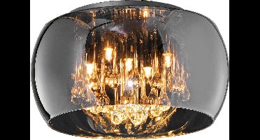 LED Plafondlamp - Torna Vapiro - G9 Fitting - Dimbaar - Rond - Mat Chroom - Glas