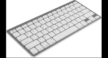 Q-Link toetsenbord – Draadloos – QWERTY numpad – 28.7 x 2.1 cm – Zilver