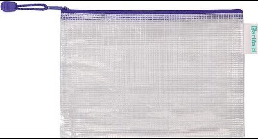 8 x Tarifold opbergtas met rits - A5 - blauw