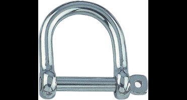 RVS D-sluiting breed 10mm