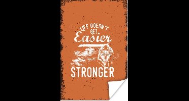 Poster Vintage - Tijger - Oranje - 20x30 cm - Vaderdag cadeau - Geschenk - Cadeautje voor hem - Tip - Mannen