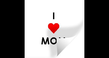 Muurstickers - Sticker Folie - Spreuken - Moeder - Quotes - I love mom - 30x30 cm - Plakfolie - Muurstickers Kinderkamer - Zelfklevend Behang - Zelfklevend behangpapier - Stickerfolie