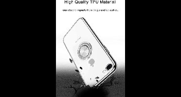 Hoesje Geschikt voor iPhone 7 / 8 hoesje - Luxe TPU Backcover - Hoesje Geschikt voor iPhone 8 / 7 hoesje met Ring houder / Ring vinger houder / standaard