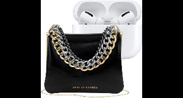 IDEAL OF SWEDEN, Minitasje voor AirPods elk formaat rand met afneembare schouderriem, Zwart