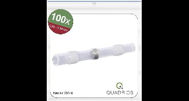 Quadrios 22C461 Stootverbinder Met krimpkous 0.25 mm² 0.34 mm² Volledig geïsoleerd Wit 1 set(s)
