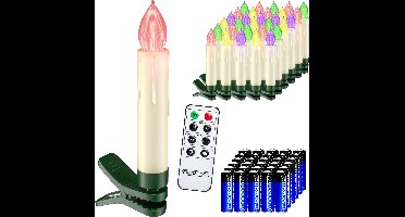 Monzana LED Kaars Kerstverlichting – 30 Stuks voor Kerstboom – Multicolor