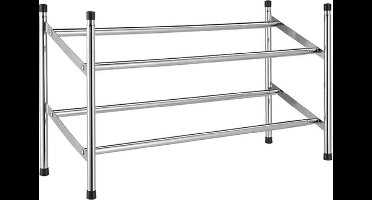 HI-Schoenenrek-2-laags-62-117x23x36-cm-chroomkleurig