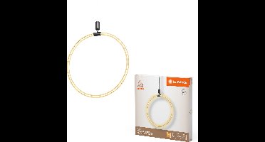 LEDVANCE Decor Aura Vert hanglamp van gebogen polycarbonaat met LED en filamentontwerp, 18 W, 2000 lm, 3000 K, 830 warm wit, click dimbaar, donkergrijs, kunststof (PC), 498 mm, IP20