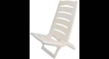 Summertime Strandstoel Wit - Opklapbaar en draagbaar kunststof