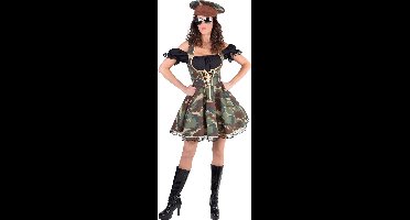 Magic Design Verkleedjurk Officier Dames Polyester Groen Maat Xs