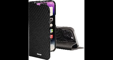 Hama Booklet Slim Pro Cover Hoesje geschikt voor iPhone 14 Pro - Pasvakjes - Magnetische sluiting - Standfunctie - Zwart