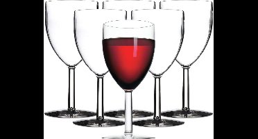 Kunststoff-Rotweingläser 300 ml Set van 6