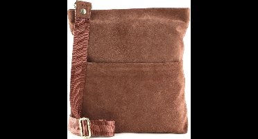 MANDARINA DUCK Leren Schoudertas Mellow Velvet Crossover Saddle Bruine