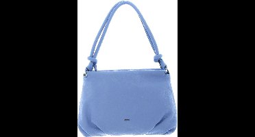abro Leren Schoudertas Leather Dalia Hobo Bag Knotted Light Blue / Fairy Lichtblauw