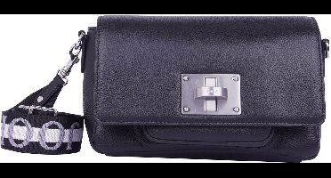 JOOP! Leren Schoudertas Carino Muna Shoulderbag Black Zwart