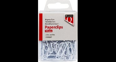 Paperclip Quantore 28mm 100 stuks wit