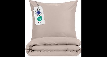 Blumtal Dekbedovertrek met Kussensloop - Anti-Allergisch - Tegen huisstofmijt - 260 x 240 cm - 2 Kussenslopen 65 x 65 cm - Taupe