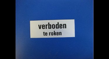 Tekstplaat 130X50Mm Alu Roken Verboden