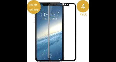 4x Screenprotector Gehard Glas geschikt voor Apple iPhone Xs / X - Full Screen - van iCall