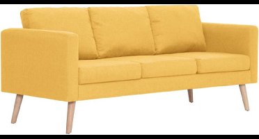 vidaXL - Driezitsbank - stof - geel