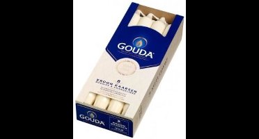 GOUDA Dinerkaars Gouda Kroonkaarsen 240/24 doos 8 ivoor (per 4 stuks)