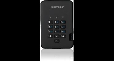 iStorage diskAshur 2 - externe harde schijf - 1000 GB - Cijfercode - Zwart