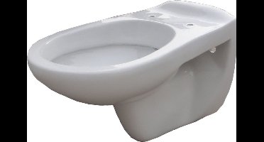 Wiesbaden Neptunus Wandcloset Diepspoel - Wit 54 cm.