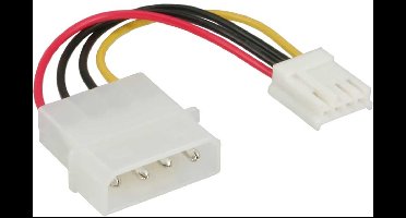 Molex (m) - Floppy (v) voedingskabel - 0,05 meter