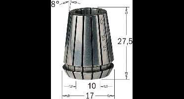 CMT - Precisie spantang ER16 - Frees hulpstuk - Snijgereedschappen - Groeffrees - 1 Stuk(s)