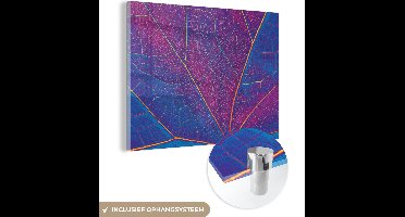 MuchoWow® Glasschilderij 120x90 cm - Schilderij acrylglas - infrarood blad - Foto op glas - Schilderijen