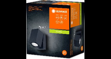 LEDVANCE ENDURA Classic Cube ADJ WALL buitenwandlamp, zwart, GU10 voet (max 35W), kan worden uitgerust met een normale of slimme lamp, richtbare kop, IP44 bescherming