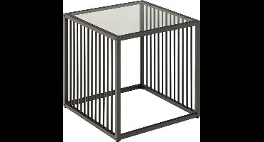 Bijzettafel Diego Glas Grijs - Giga Living