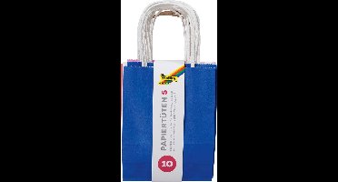 Folia papieren kraft zak, 110-125 g/m², geassorteerde kleuren, pak van 10 stuks 5 stuks