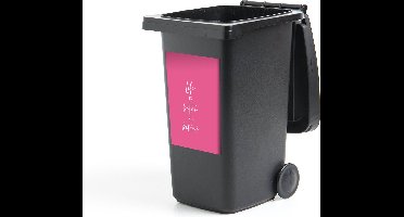 Container sticker Life is better in a bikini - Quote - Roze - 40x60 cm - Kliko sticker