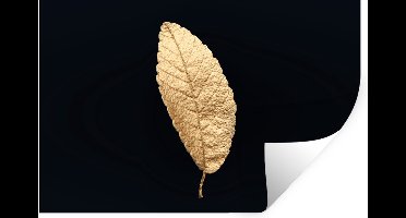 Muurstickers - Sticker Folie - Black en gold - Bladeren - Zwart - Planten - Luxe - 30x20 cm - Plakfolie - Muurstickers Kinderkamer - Zelfklevend Behang - Zelfklevend behangpapier - Stickerfolie