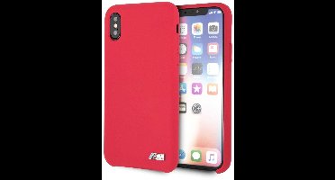 Rood hoesje BMW - Backcover - iPhone XS Max - Hard Case - Logo M
