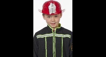 Plastic brandweerhelm rood voor kind