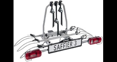 Fietsdrager met kantelplatform voor 3 fietsen Eufab Saffier
